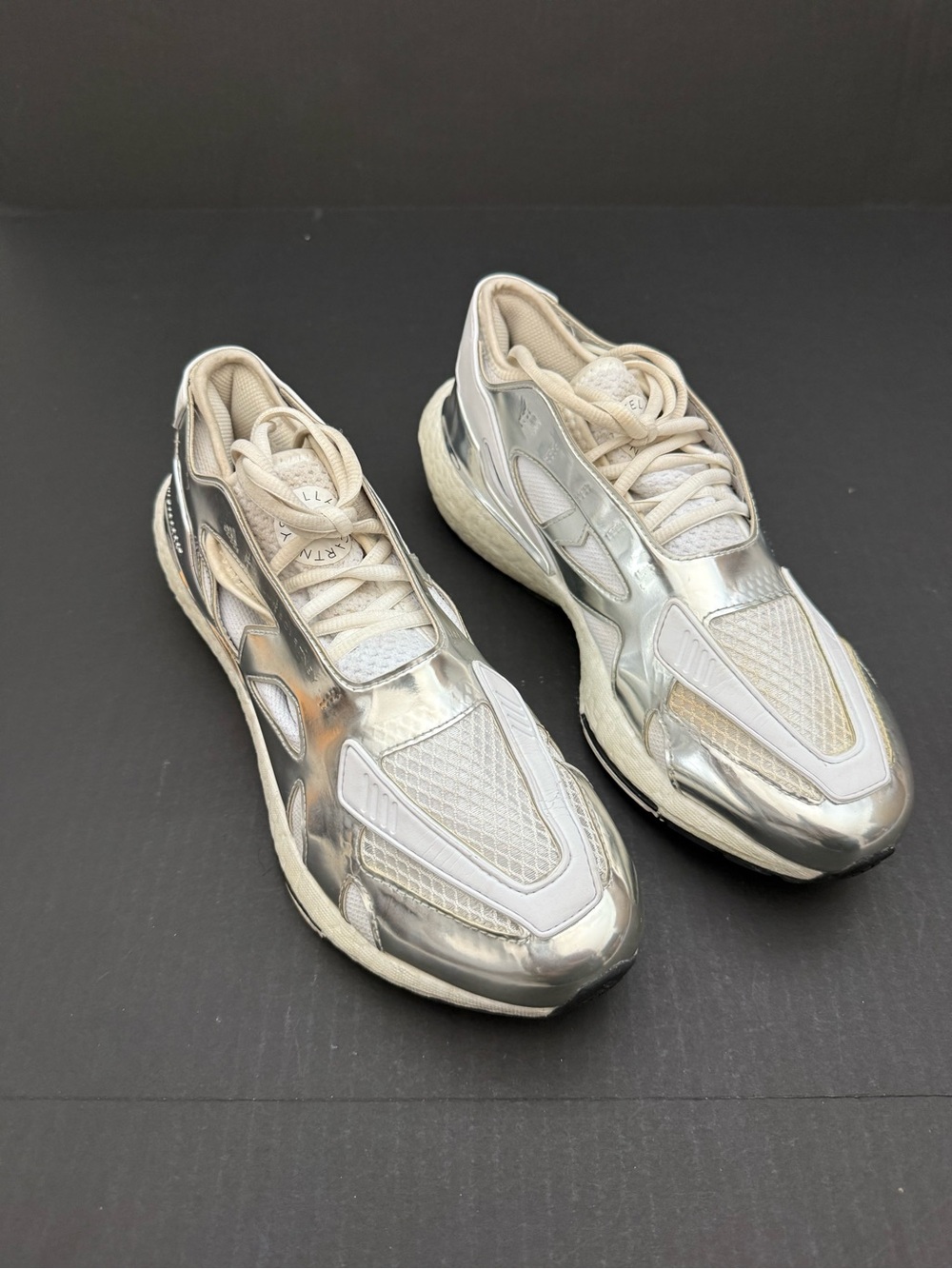 Adidas Stella McCartney Metallic Silver Women's Sneakers Size 10.5